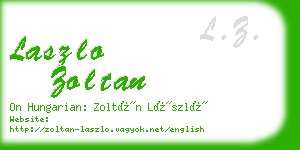 laszlo zoltan business card